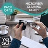 Microfiber Cleaning Cloth 12-Pack Individualy Packed (6"x 7") Glasses Cleaning