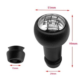 IUSOT 5-Speed Car Gear Shift Knob Shifter Lever for Peugeot 106 107 205 206 207 306 406 307 308 3008 Citroen Picasso Saxo C1 C2 C4 Berlingo, Replacement Manual Transmission Gear Shift Stick Knob