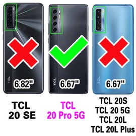 FDCWTSH Compatible with TCL 20 Pro 5G Wallet Case Wrist Strap Lanyard and Leather Flip Card Holder Stand Cell Accessories Mobile Folio Purse Cover for TCL20Pro G5 TLC 20Pro5G Women Men Blue