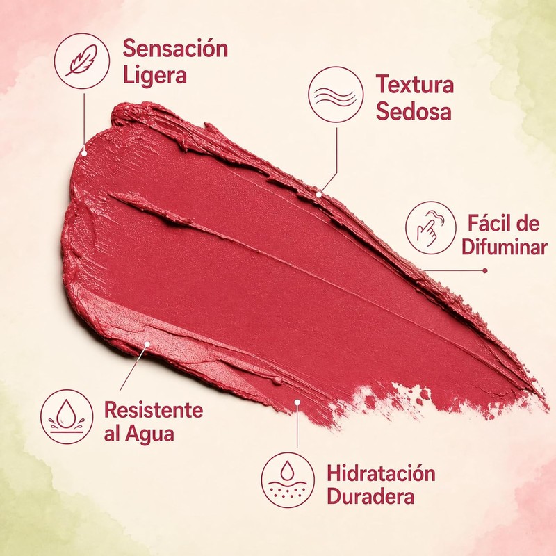 Rubor en Crema 3 en 1, Blush en Barra para