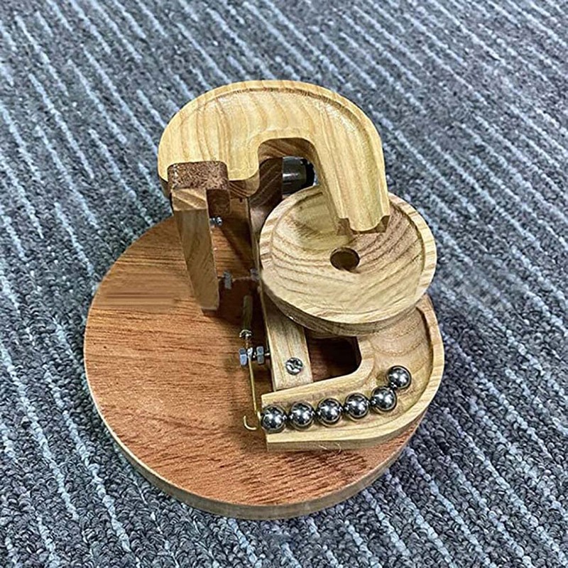 Wooden Marble Machine Wooden Marble Perpetual Motion Ball Desk Toy
