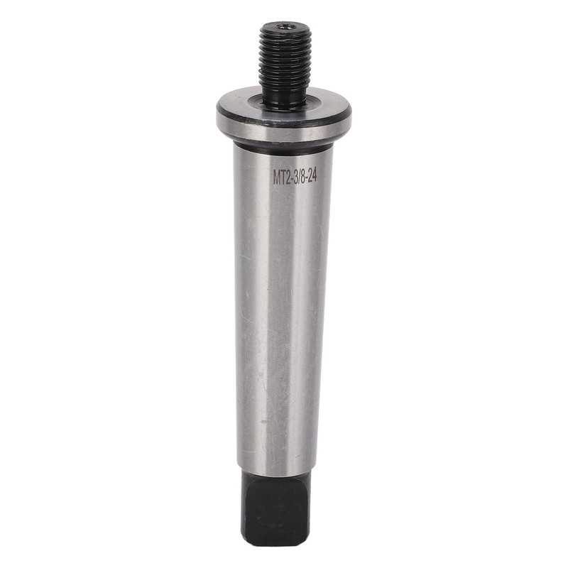 Drill Chuck Arbor MT2 Shank to 3/8in‑24 Threaded Hardened Morse