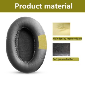 Replacement Ear Pads, Compatible with Soul by Ludacris SL300 Over-Ear Headphones, New Soft Protein Leather Combined with high-Density Memory Foam, ACCIUK Replacement Ear Pads 1 Pair (Black)