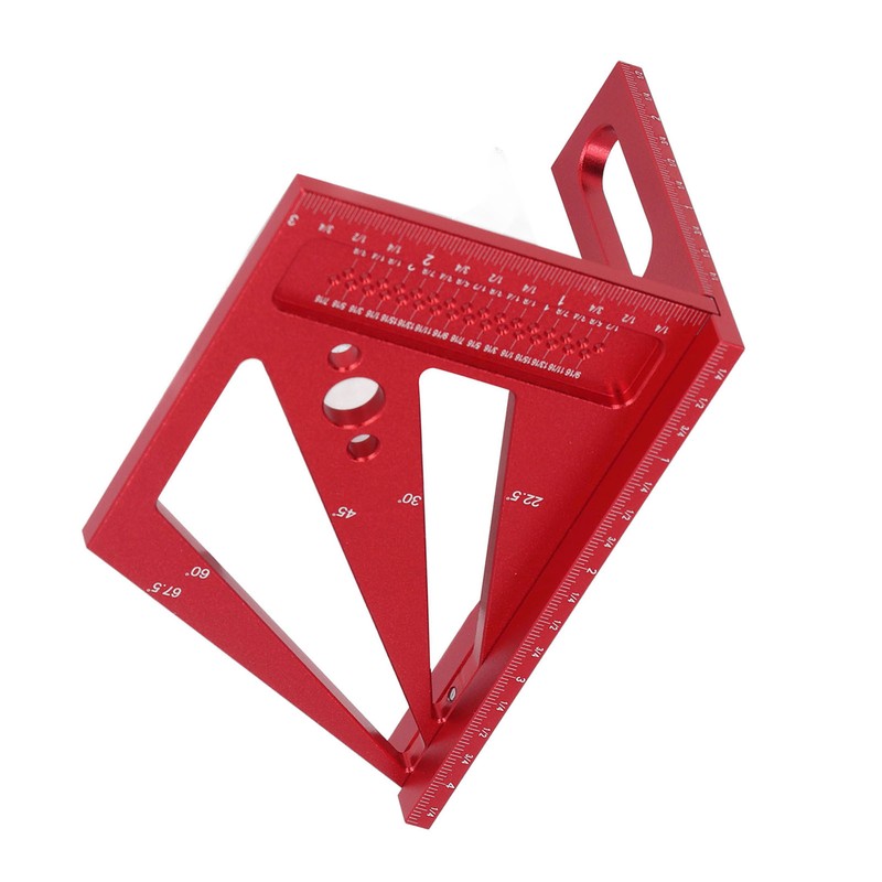 Woodworking Ruler Multifunctional Angle Measuring Ruler Aluminum Alloy Square Tool