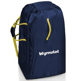 wymulot Large Stroller Bag for Airplane, Waterproof Stroller Travel Bag, Gate Check Stroller Bag for Single/Double Stroller Travel Bag with Handle and Drawstring Closure Stroller Cover (Blue)
