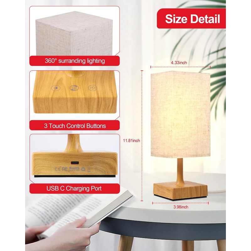 Red Light Night Light Lamp for Sleep, 670nm Red Nightlight