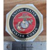 4" Marine Corps Decal Sticker USMC Metalic