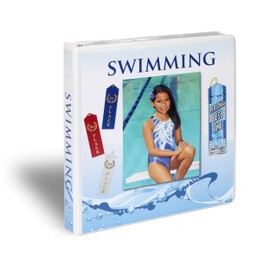 Swimming Ribbon Organizer Holder BINDER Display Storage Swimming Gift Award Ribbon with 15 Strong Clear Robust Pages Sheets and more - Mercurydean USA