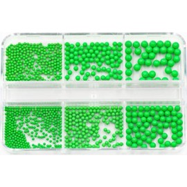 Chunmeng 3D Macaroon Caviar Nail Accessories Summer Macaron Candy Sweet Colors Nail Art Metal Mini Nail Ball Beads Nail Studs DIY Decorations Accessories Nail Charm (Green)