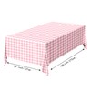 FALIZIFU 2 Pack Pink Gingham Tablecloth 54 × 108 Inch