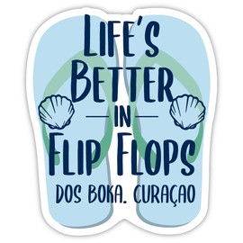 Dos Boka Curaçao Beach Souvenir Vinyl Decal Sticker 8 Inch