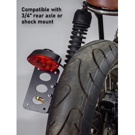 Sparkmods 3/4'' Motorcycle Side Mount Tail Light with License Plate Bracket