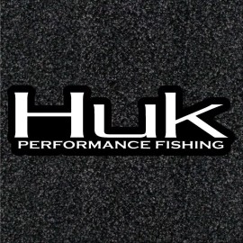 Unbranded Huk White Professional Boat carpet Graphics Marine Decals - 26"x8"
