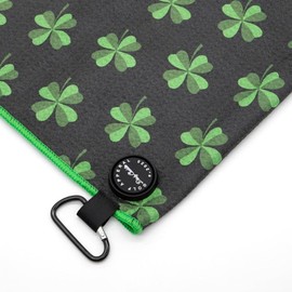 Generic Dirty Caddie Golf Magnetic Towel, Microfiber Waffle Design with Clip- Industrial Strength for Strong Hold to Golf Bags, Carts & Clubs (Clover)