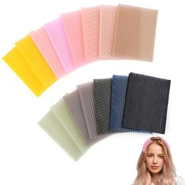 30 PCS Hair Pad Bangs Patch, Colorful Magic Bangs Hair Sticker Pad Men Women Square Hair Fringe Fixed Styling Clip for Salon and Barber