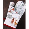AMOUR INFINI Pot Holders and Oven Mitts|100% Cotton Christmas Winter