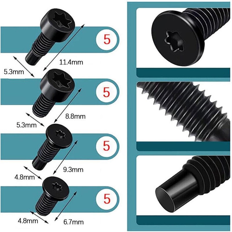 20Pcs Black 4 Size Video Doorbell Screws, Ring Doorbell Screws,