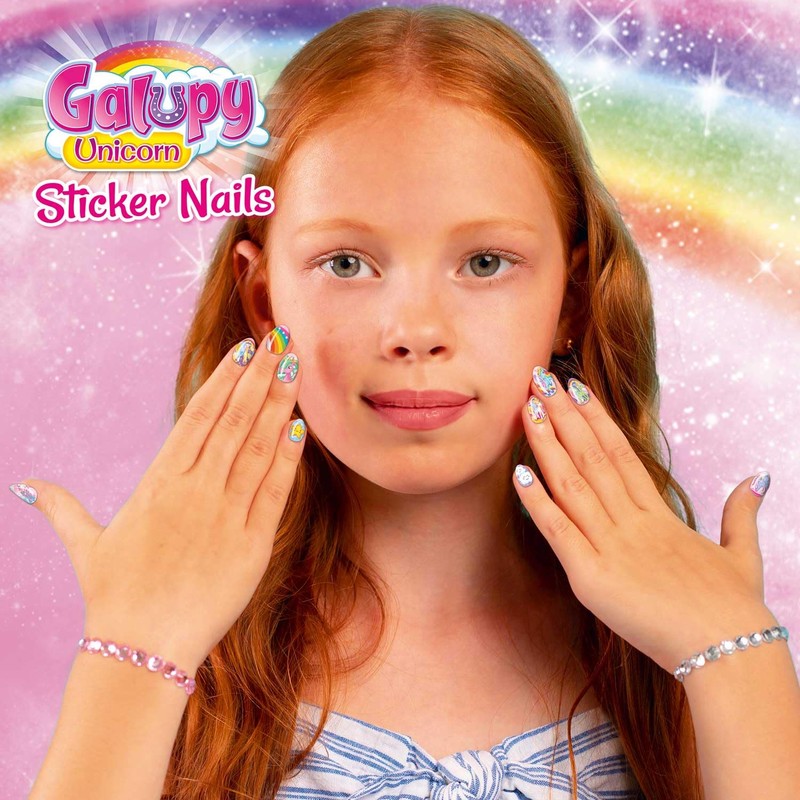 CRAZE Sticker per Unghie Galupy, Confezione da 4-96 Unghie Finte