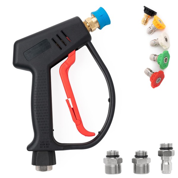 YuanWH 5000PSI Short Pressure Washer Gun, Power Washer Gun with