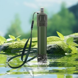 yuyuesmart Portable Water Purifier, Filter, Filtration Accuracy, 0.01 μm, Bacteria Removal Rate, 99.99% Food-grade ABS Material, Easy to Use, Portable, Convenient to Use, No Filter Replacement, Meets