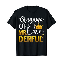 Grandma of Mr One Derful First Birthday Party 1st OneDerful T-Shirt