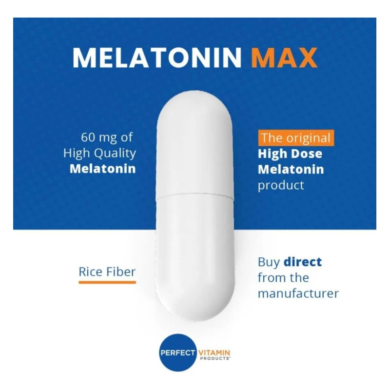 Melatonina De Alta Dosis, 60 Mg, Melatonina Max Garantiza Un