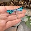 Unbranded NEW PEWTER Blue Enamel Dragonfly Brooch Ladies Insect Pin