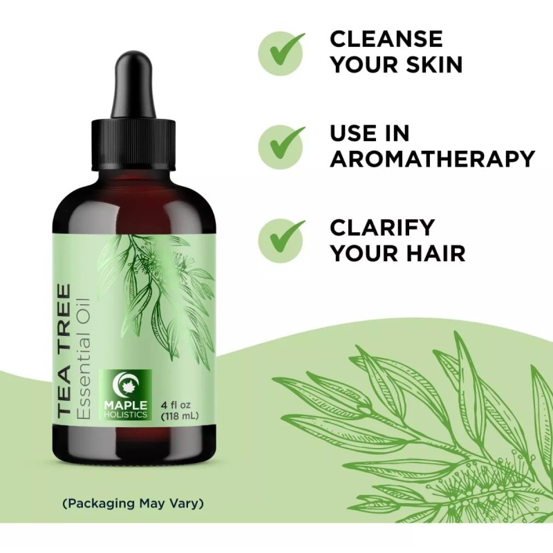 Maple Holistics Aceite Esencial Puro Árbol De Té Difusor Masajes,