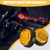AYBUY 6Pcs Round Motorcycle Reflectors, Stick-on Safety Reflectors, 24mm Mini