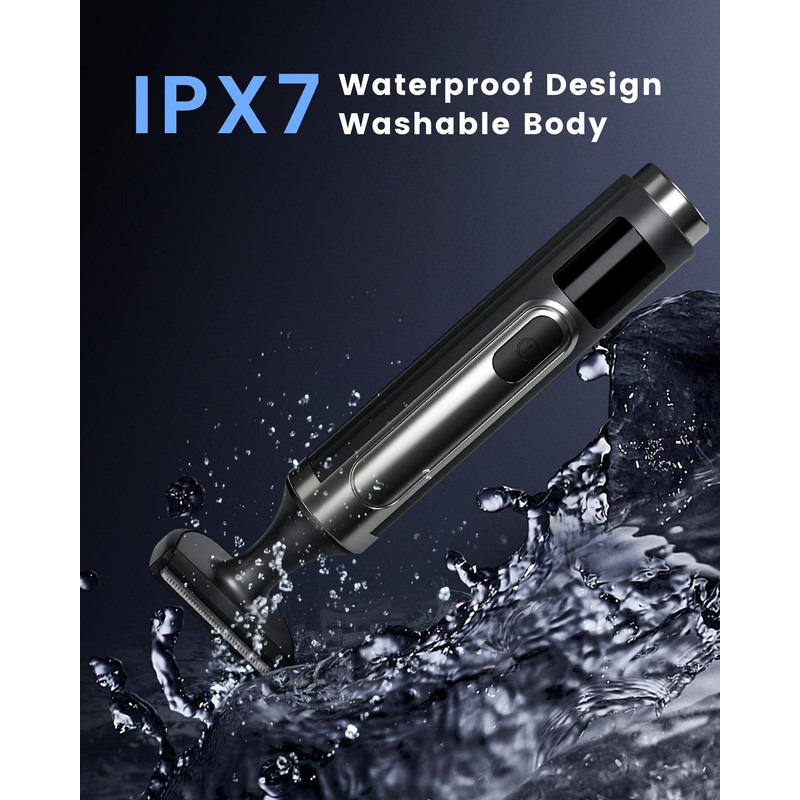 Back Shaver for Men with Extendable Long Handle, 3-in-1 Replaceable