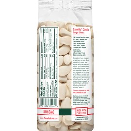 Camellia Brand Dried Large Lima Beans – Premium White Butter Beans for Southern Cooking, Soups, Stews & Casseroles – Non-GMO, Gluten-Free, Vegan, Vegetarian, High Protein, High Fiber, 1 Pound (Pack of 12)