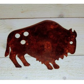 Handmade Kokopelli  Rusty buffalo wall art made out of steel and rusted with clear coat