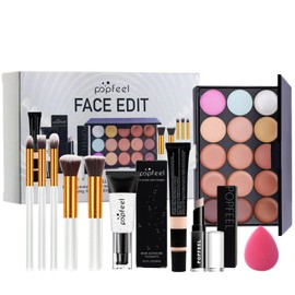 FantasyDay All-in-one Makeup Gift Sets | Xmas Makeup Kit for Women Girls Essential Cosmetic Bundle Travel Make-up Include Eyeshadow Lipstick Blush Concealer Eyeliner Lipgloss Mascara Eyebrow Pencil
