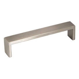 Gedotec RISE Modern Drawer Handle Kitchen Furniture Handle Matt Brushed Stainless Steel Handle with Drilling Distance 128 mm Cabinet Handle Solid Stainless Steel 1 Piece Design Kitchen Handle Square