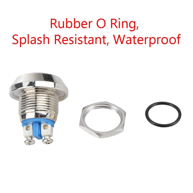 E Support 12mm Anti Vandal Momentary Metal Push Button Toggle