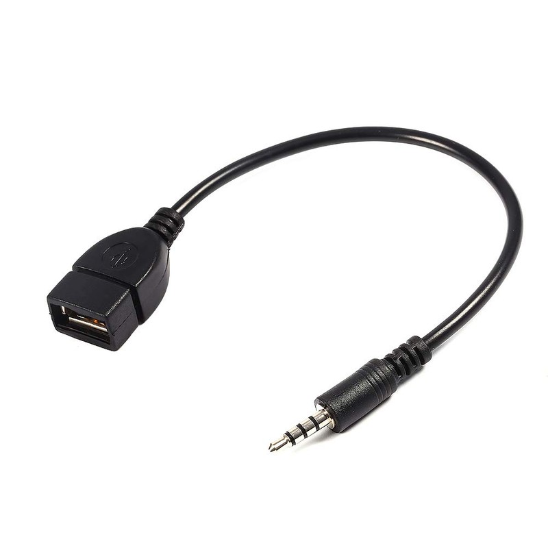 3.5mm Male Audio AUX Jack to USB 2.0 Type A