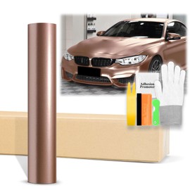 24"x60" (2FTx5FT) Matte Metallic Satin Pearl Rose Gold Vinyl Wrap Auto Car Sticker Decal Film Sheet Bubble Free Air Release Technology with Tool Kit