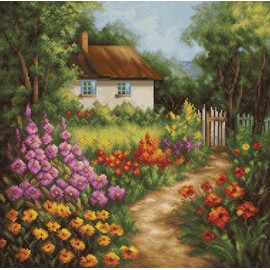 Luca-S Cross Stitch Kit The Country House, BU5029, Counted Cross Stitch Kit for Adults, Needlecraft and Embroidery Kit