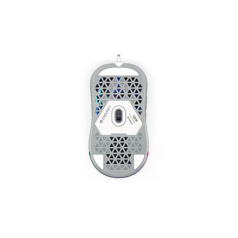 ENDORFY GEM Onyx White Gaming Mouse RGB, Ultralight Wired Mouse