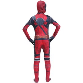 WELLXUNK Deadpoo Children's Heroes Jumpsuit, Cosplay Costume, Deadpoo, 3D Deadpoo Costume, Jumpsuit, 3D Print Bodysuit, Heroes Jumpsuit Outfit, Deadpoo Cosplay Costume for Carnival Party
