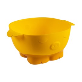 Kuhn Rikon Kinderkitchen Kids Mixing Bowl, Pig, 9.8" x 9.1" x 4.3", Yellow | Child-Friendly Kitchen Tools for Real Cooking