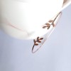 NOUMANDA Olive Leaf Branch Wire Bangle Adjustable Open Cuff Bracelet