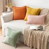 MIULEE Corduroy Cushion Covers Pack of 2 Decorative Modern Patchwork