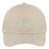 Trendy Apparel Shop Rebel Embroidered Cap Premium Cotton Dad Hat