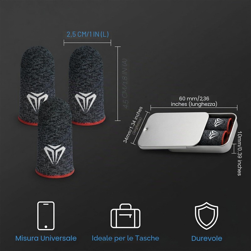 6 Pezzi PUBG Mobile Game Finger Sleeve Touch Screen Thumb