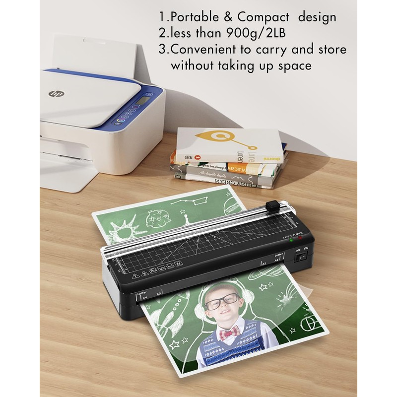 Laminator, A4 Laminator Machine, Thermal Laminator 70s Fast Warm-up with