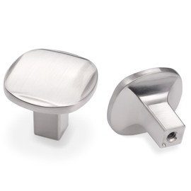 BUKOBYHE 10 Pack Kitchen Cabinet Handles Brushed Satin Nickel Cabinet Knobs Sliver Drawer Knobs Kitchen Hardware