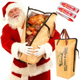 21" BBQ Blanket for Resting Meat, Insulated Smoker Meat Resting Bag for Brisket/Pork Shoulder/Turkey Juicy & Tender, with Accessories - Christmas Stocking Stuffers Anniversary Gifts for Men BBQ Lovers