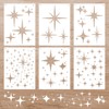 HJZHII 6Pcs Large Star Stencil for Painting, Reusable Star Stencil