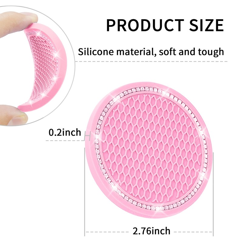 COCASES Car Coasters, 4 Pack Universal Vehicle Bling Car Coaster,